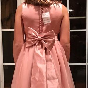 David’s Bridal flower girl dress in Blush